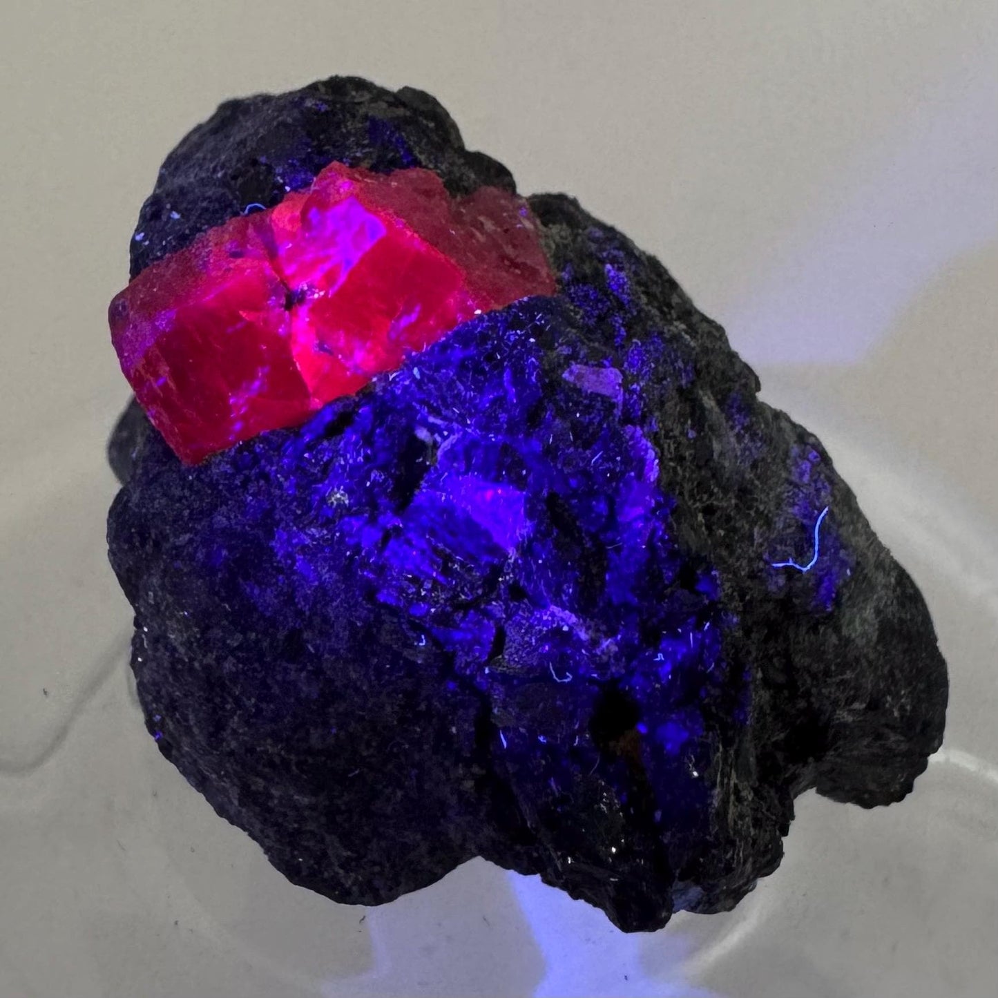 Ruby & Blue Kyanite on Matrix | natural crystal, mineral specimen from Tanzania