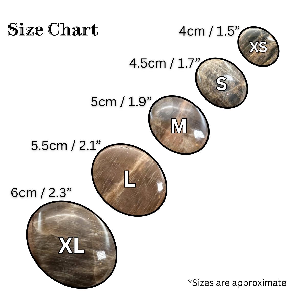 Grey Moonstone Palm Stone | grey moonstone palmstone, pocket stone, worry stone, grey moonstone