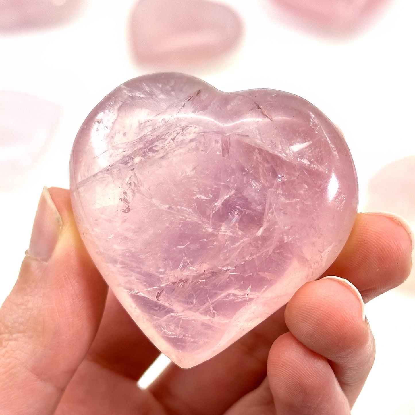 Rose Quartz Heart | Polished Pink Crystal (Heart Chakra)