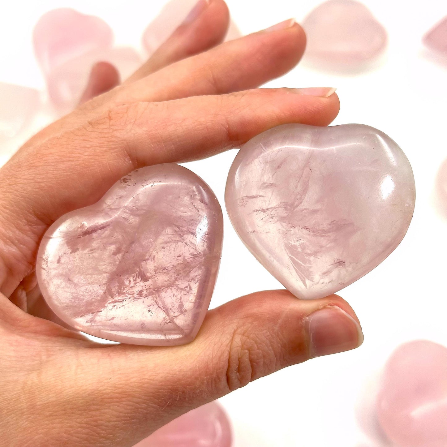 Rose Quartz Heart | Polished Pink Crystal (Heart Chakra)