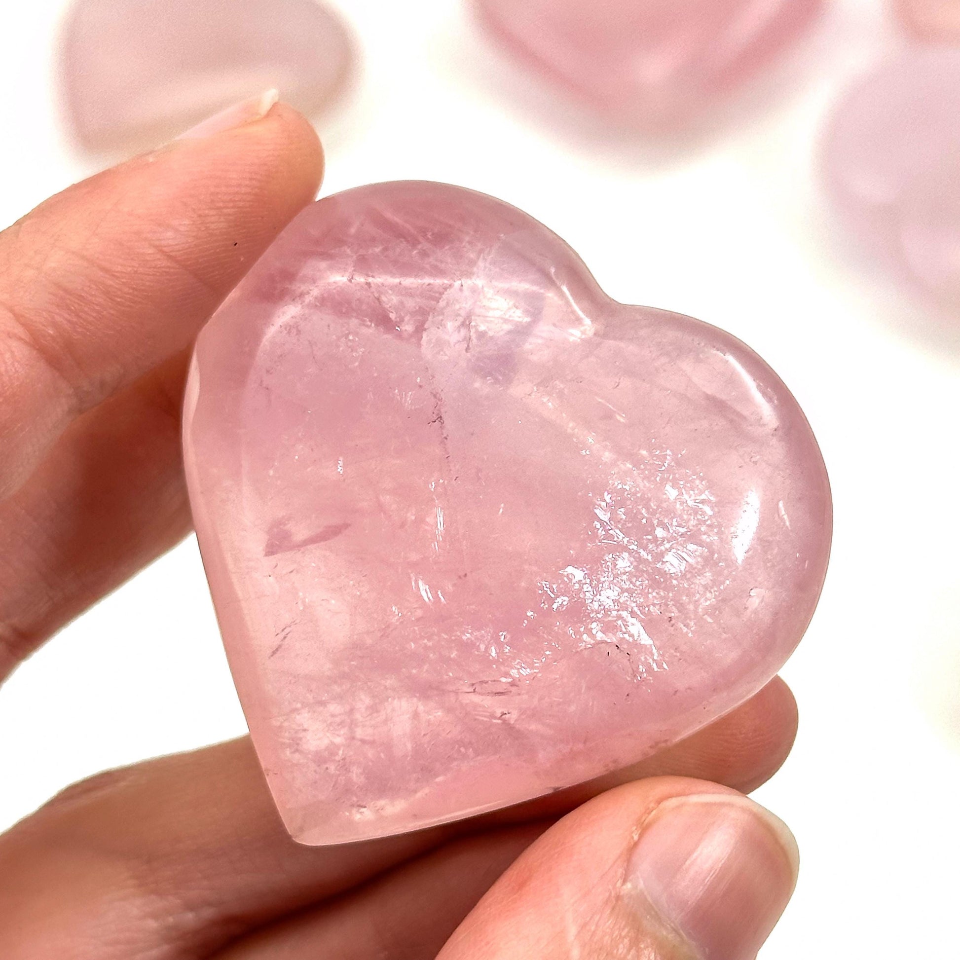 Rose Quartz Heart | Polished Pink Crystal (Heart Chakra)