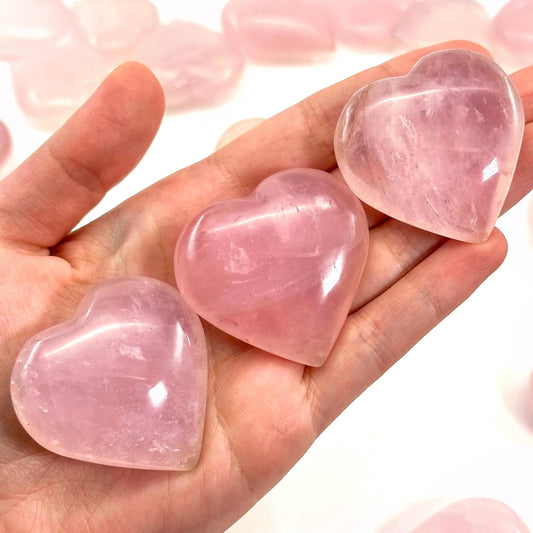 Rose Quartz Heart | Polished Pink Crystal (Heart Chakra)