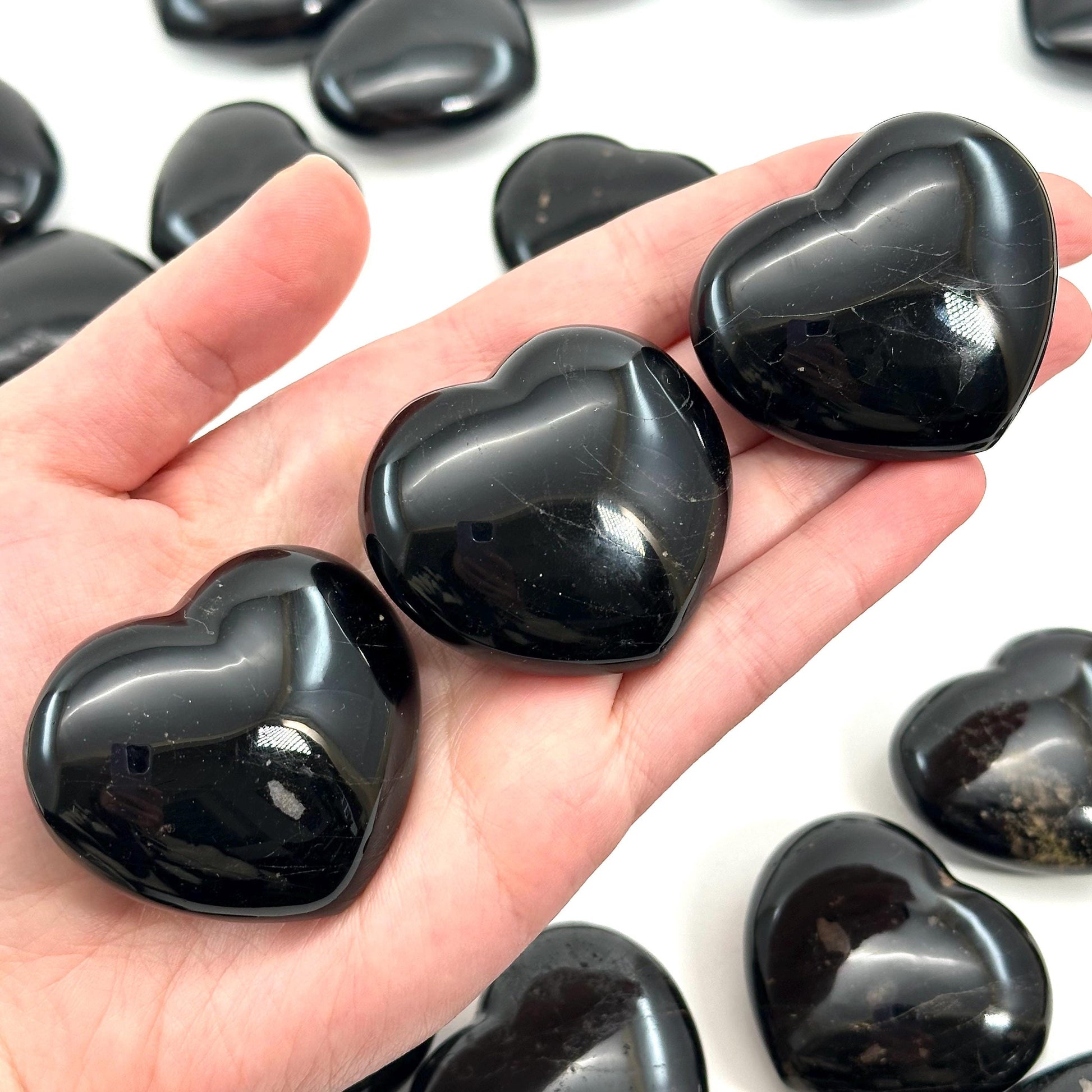 Black Tourmaline Heart | Polished Crystal (Root Chakra)