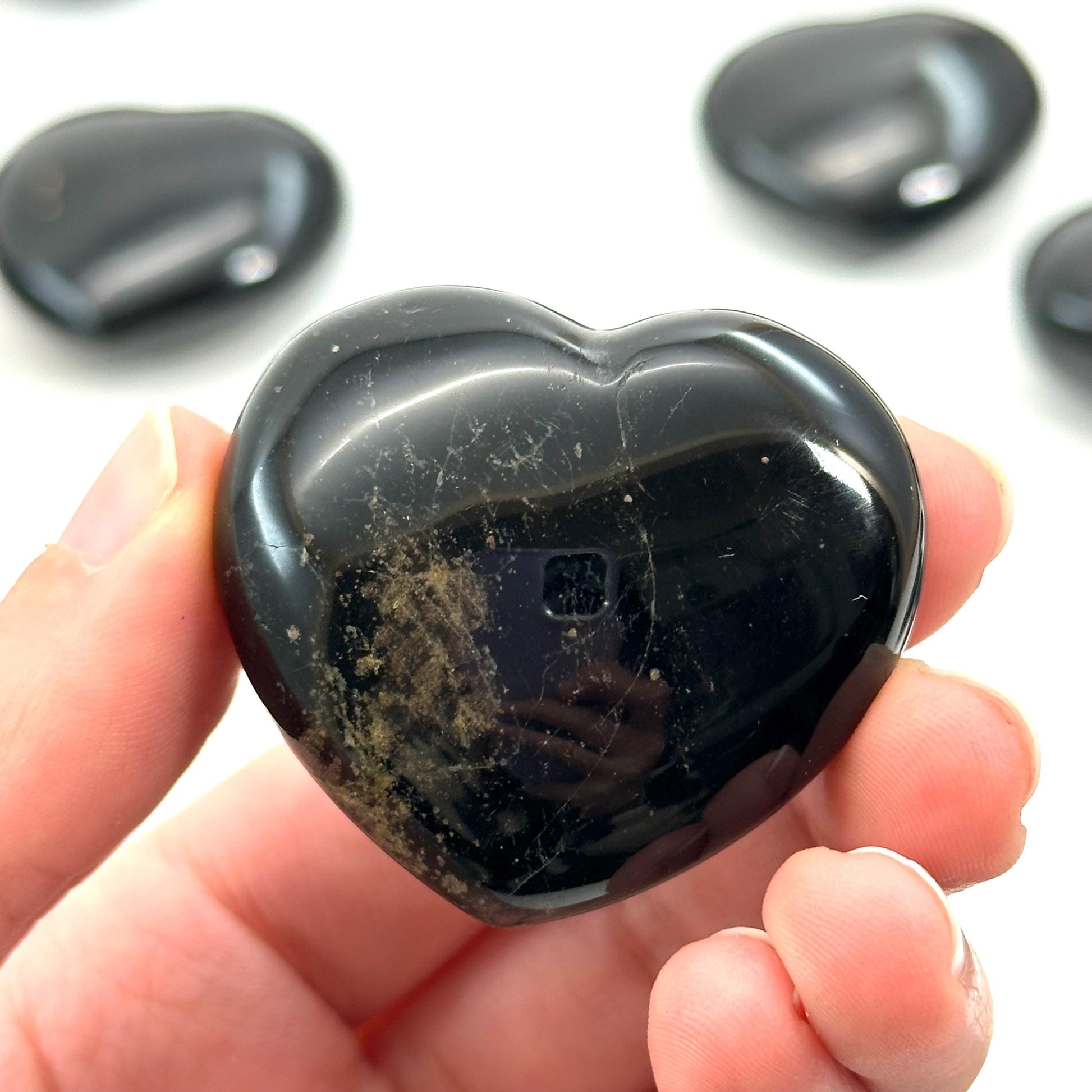 Black Tourmaline Heart | Polished Crystal (Root Chakra)