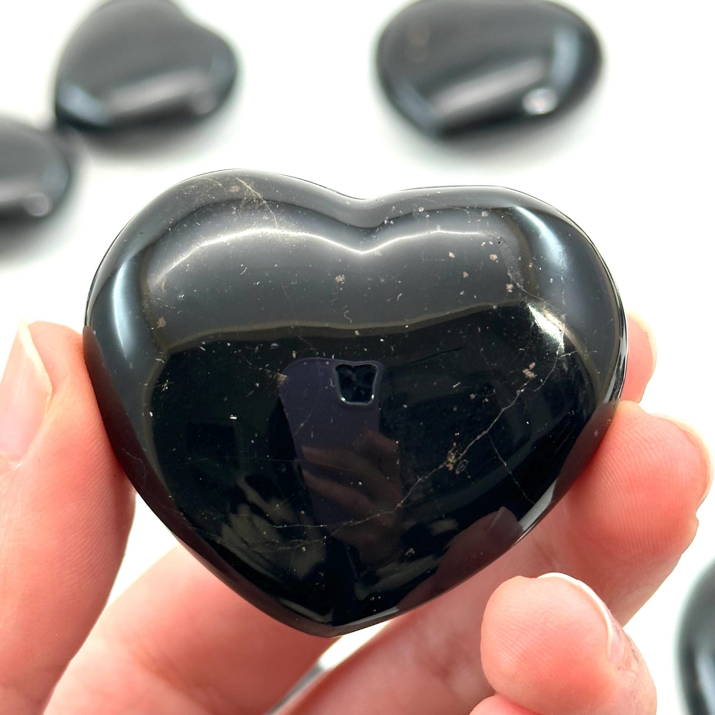 Black Tourmaline Heart | Polished Crystal (Root Chakra)