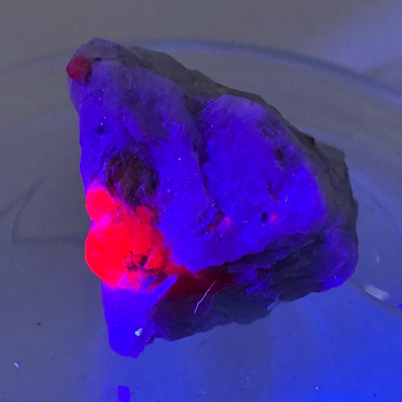 Ruby on Matrix | Natural crystal cluster, UV reactive, raw mineral specimen from Pakistan