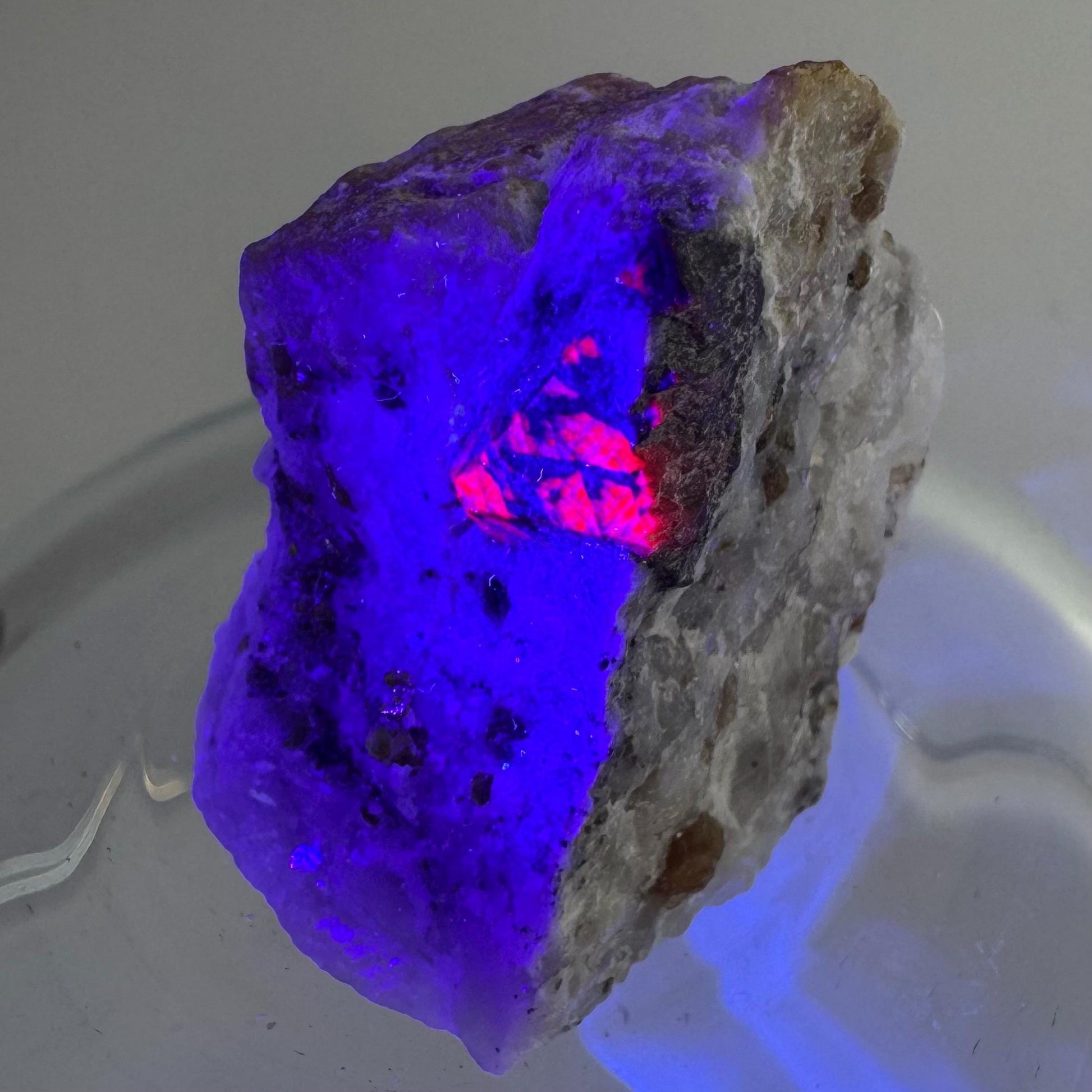 Ruby on Matrix | Natural crystal cluster, UV reactive, raw mineral specimen from Pakistan