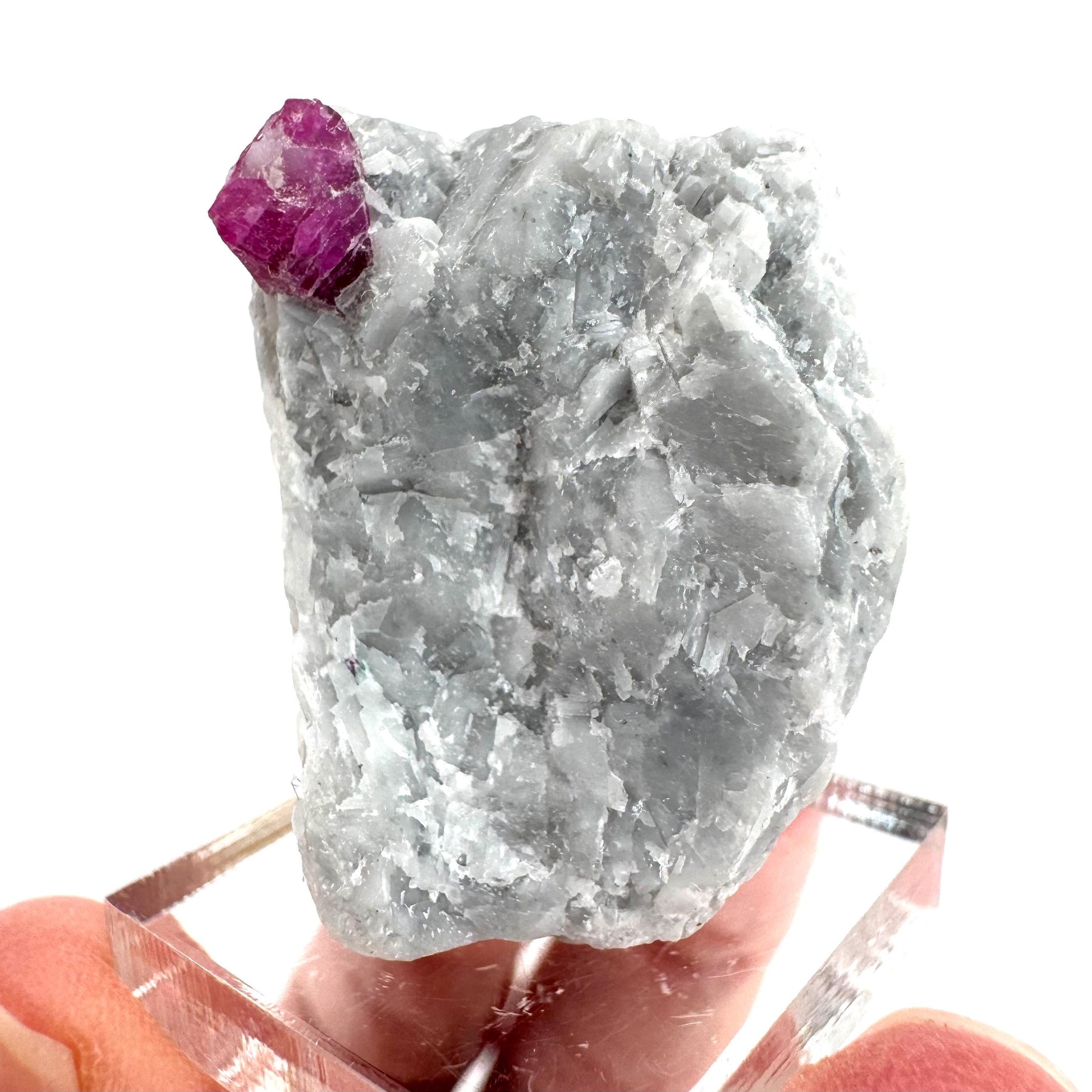 Ruby on Matrix | Natural crystal cluster, UV reactive, raw mineral specimen from Pakistan