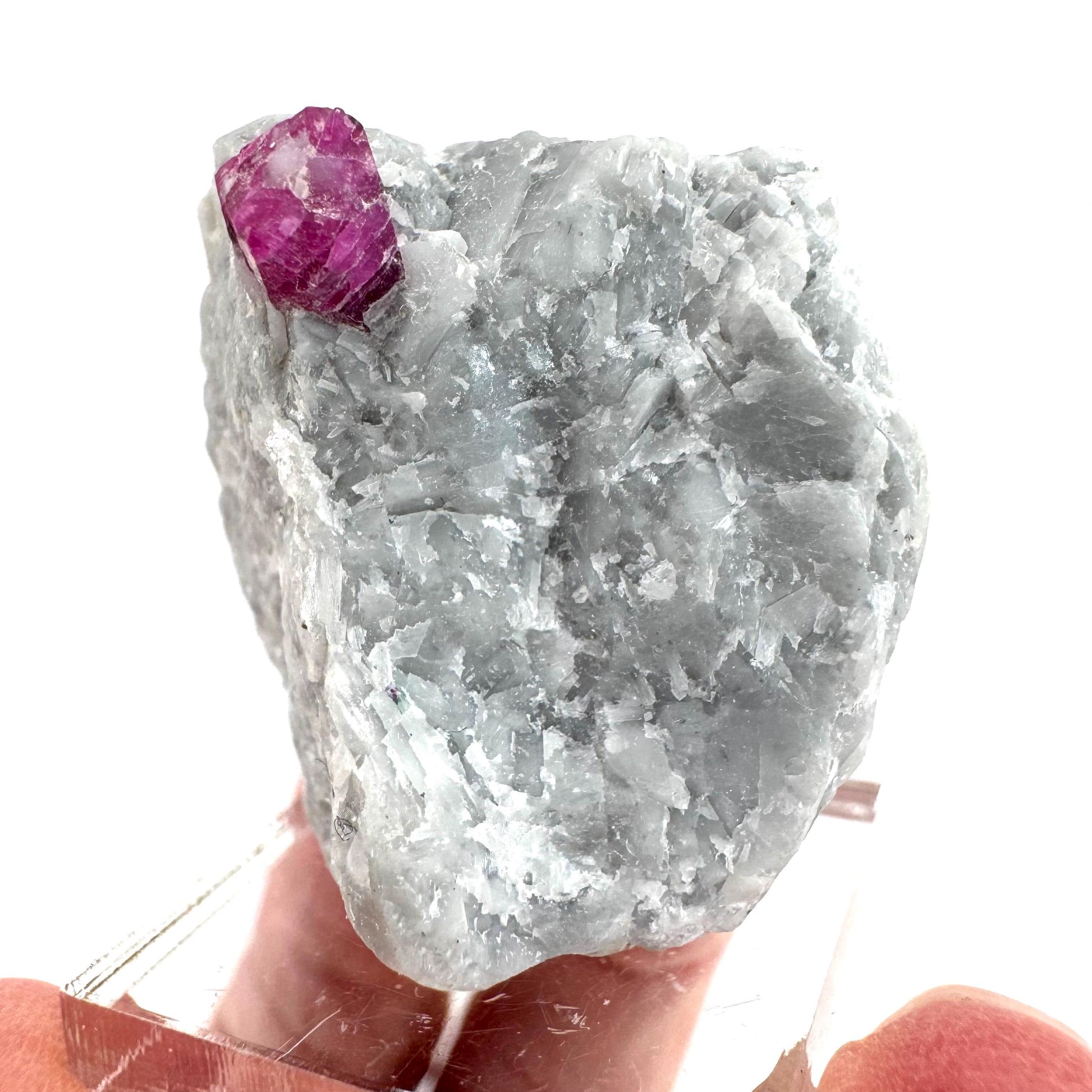 Ruby on Matrix | Natural crystal cluster, UV reactive, raw mineral specimen from Pakistan