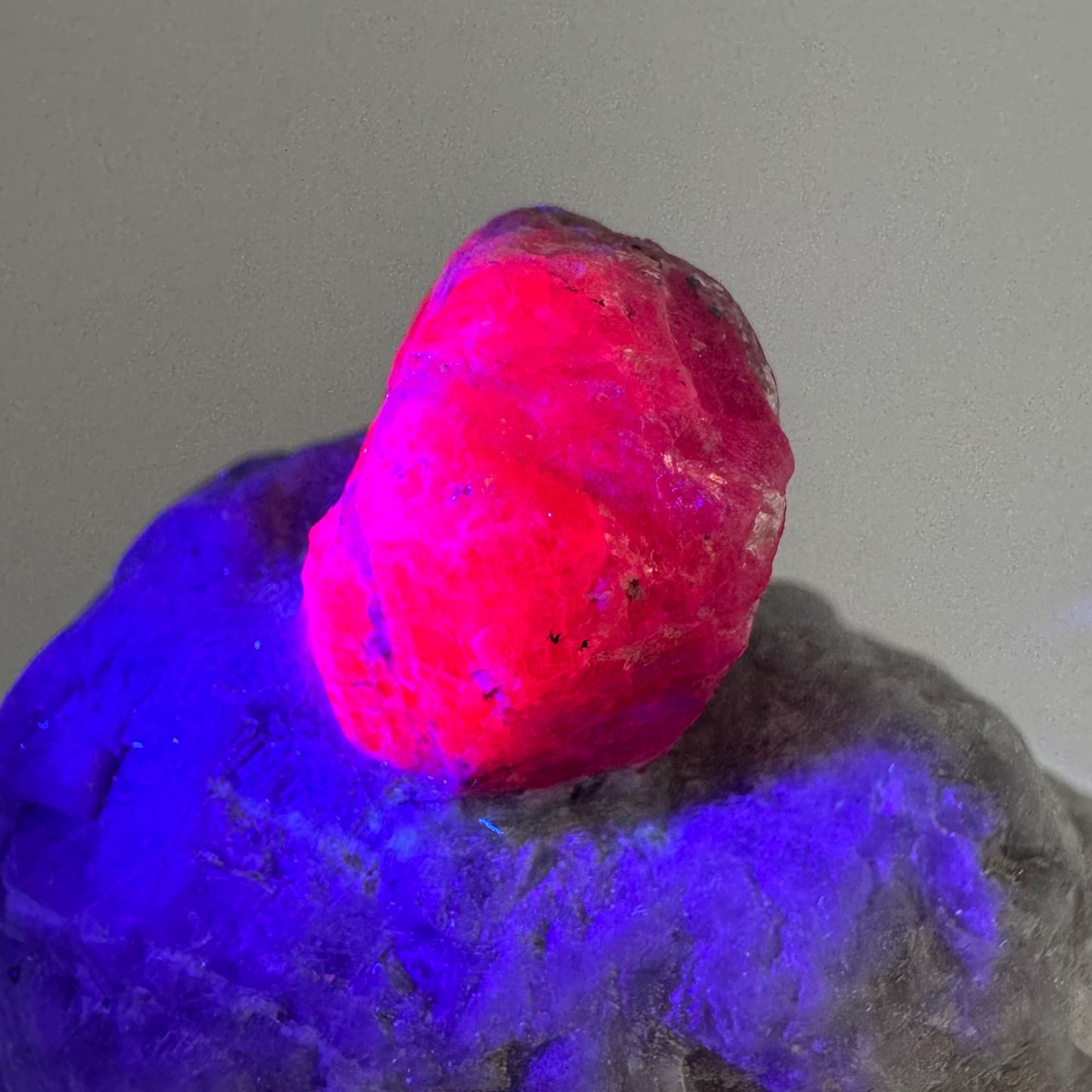 Ruby on Matrix | Natural crystal cluster, UV reactive, raw mineral specimen from Pakistan
