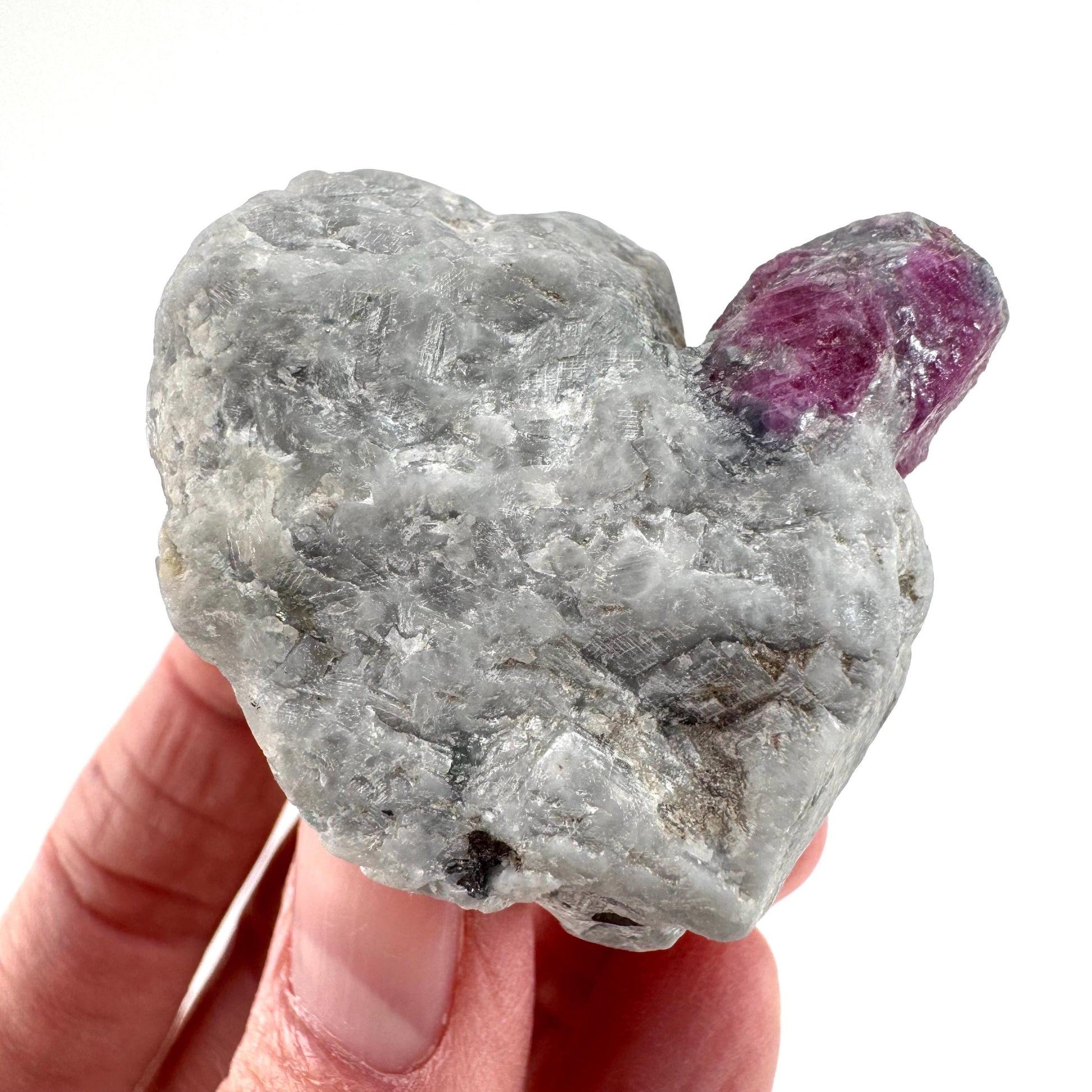 Ruby on Matrix | Natural crystal cluster, UV reactive, raw mineral specimen from Pakistan