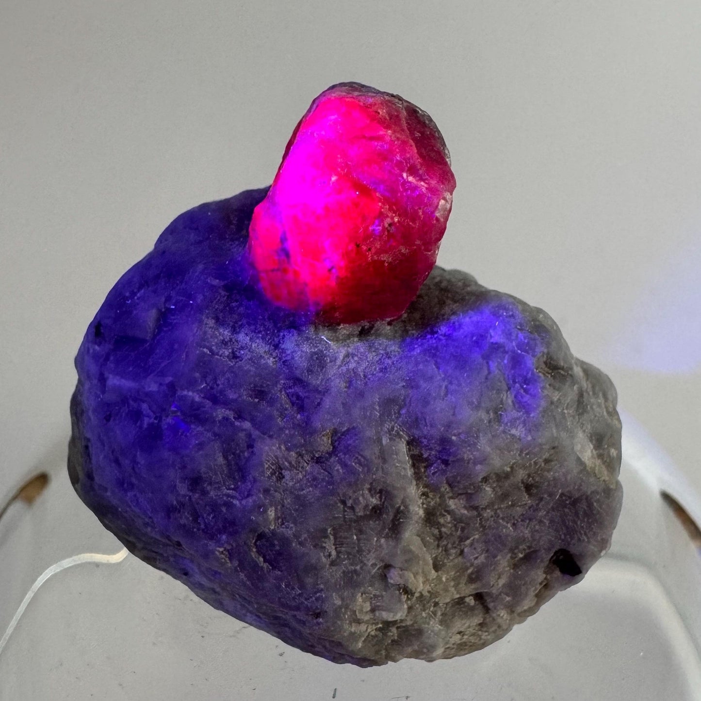 Ruby on Matrix | Natural crystal cluster, UV reactive, raw mineral specimen from Pakistan