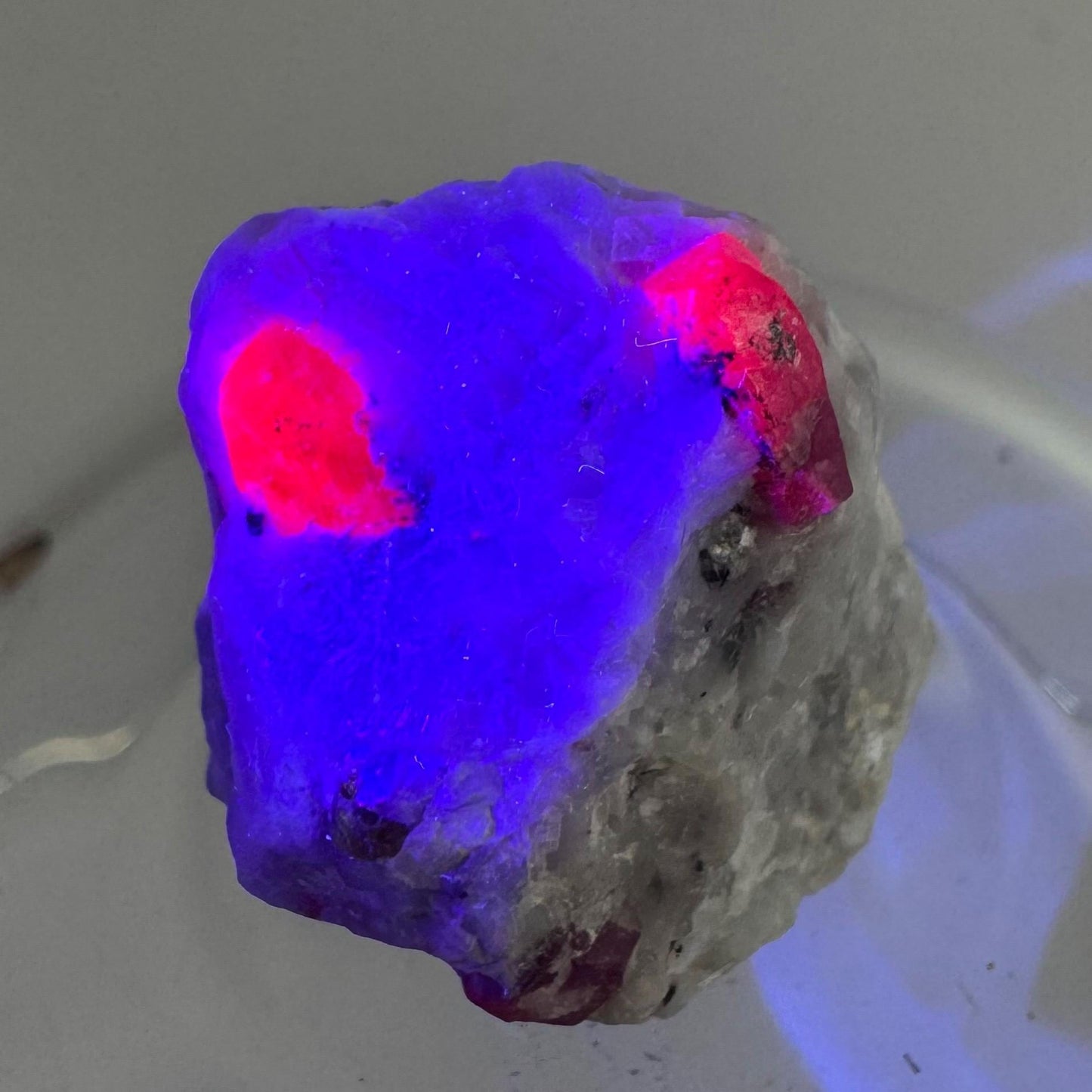 Ruby on Matrix | Natural crystal cluster, UV reactive, raw mineral specimen from Pakistan