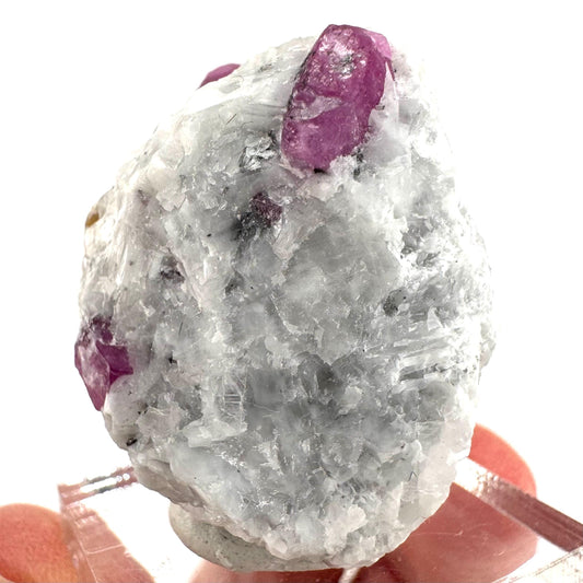 Ruby on Matrix | Natural crystal cluster, UV reactive, raw mineral specimen from Pakistan