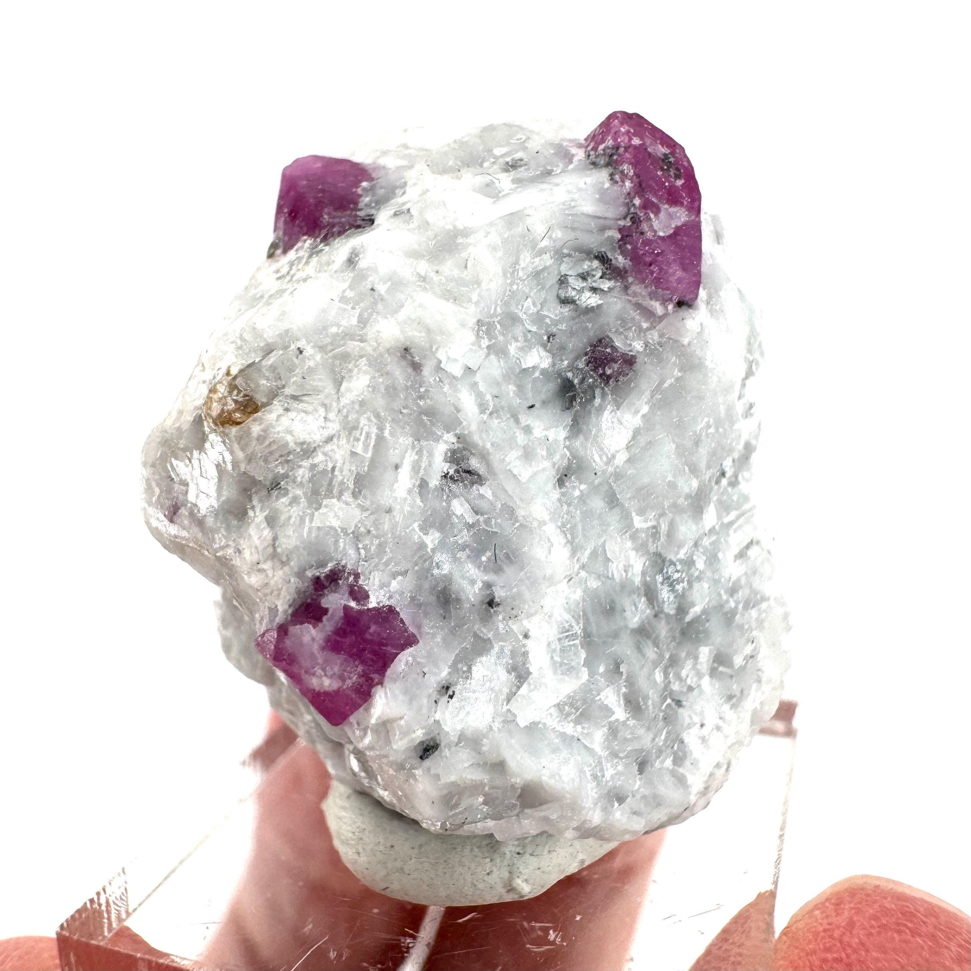 Ruby on Matrix | Natural crystal cluster, UV reactive, raw mineral specimen from Pakistan