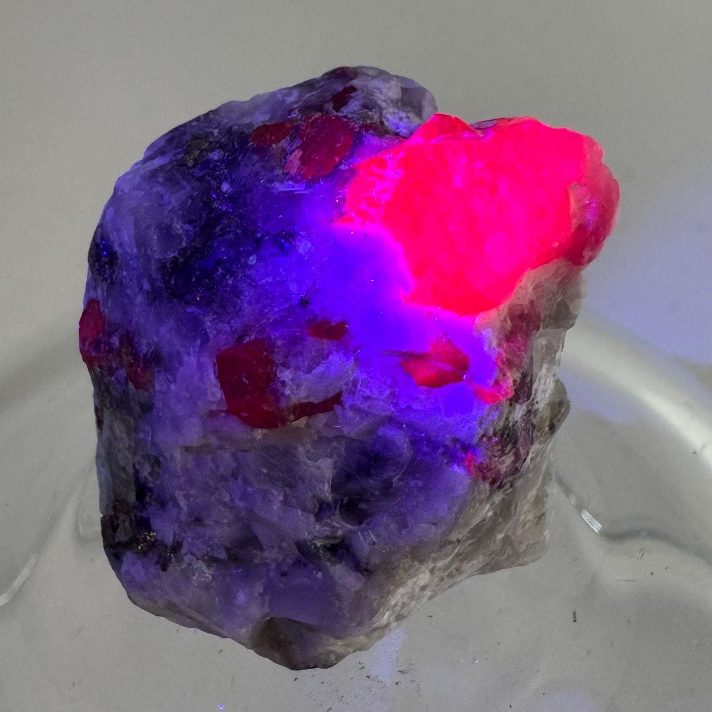 Ruby on Matrix | Natural crystal cluster, UV reactive, raw mineral specimen from Pakistan