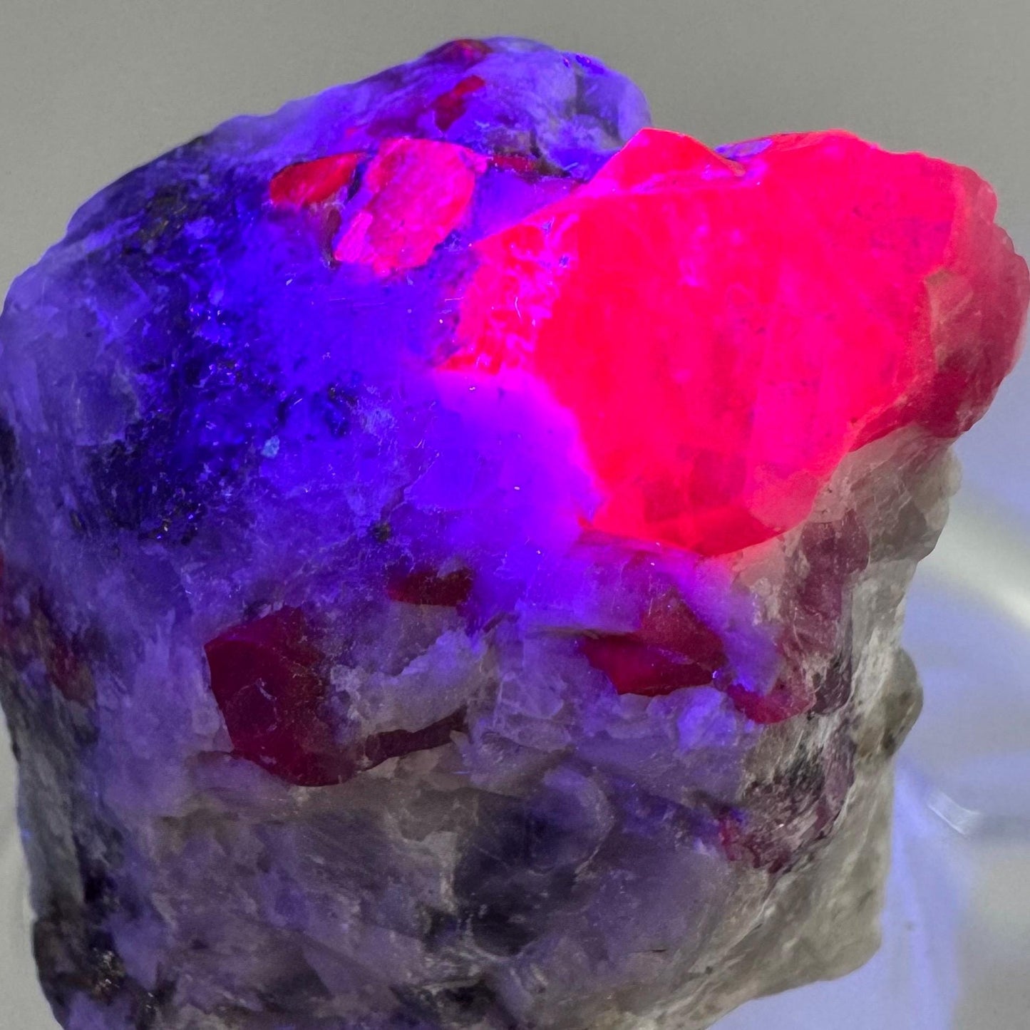Ruby on Matrix | Natural crystal cluster, UV reactive, raw mineral specimen from Pakistan