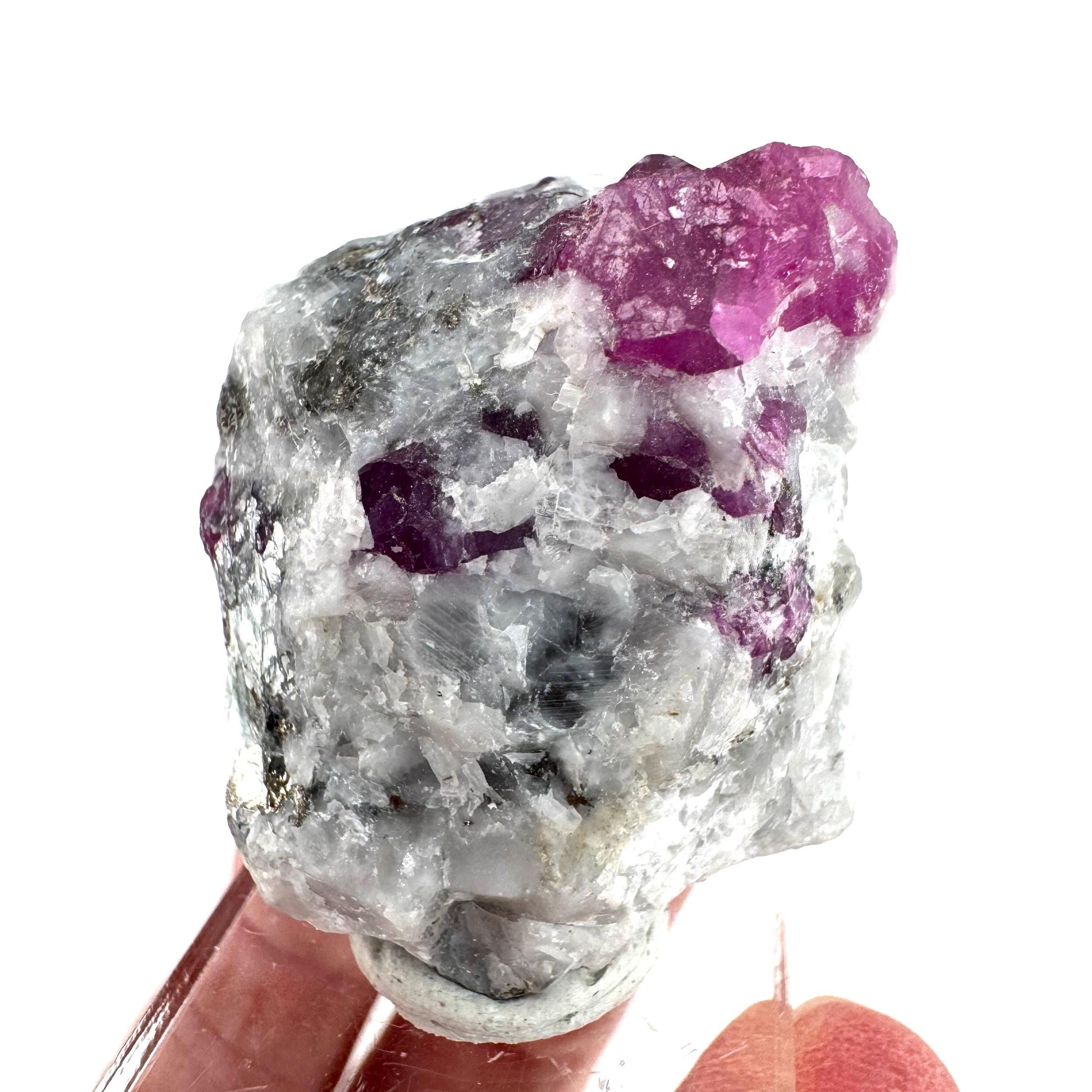 Ruby on Matrix | Natural crystal cluster, UV reactive, raw mineral specimen from Pakistan
