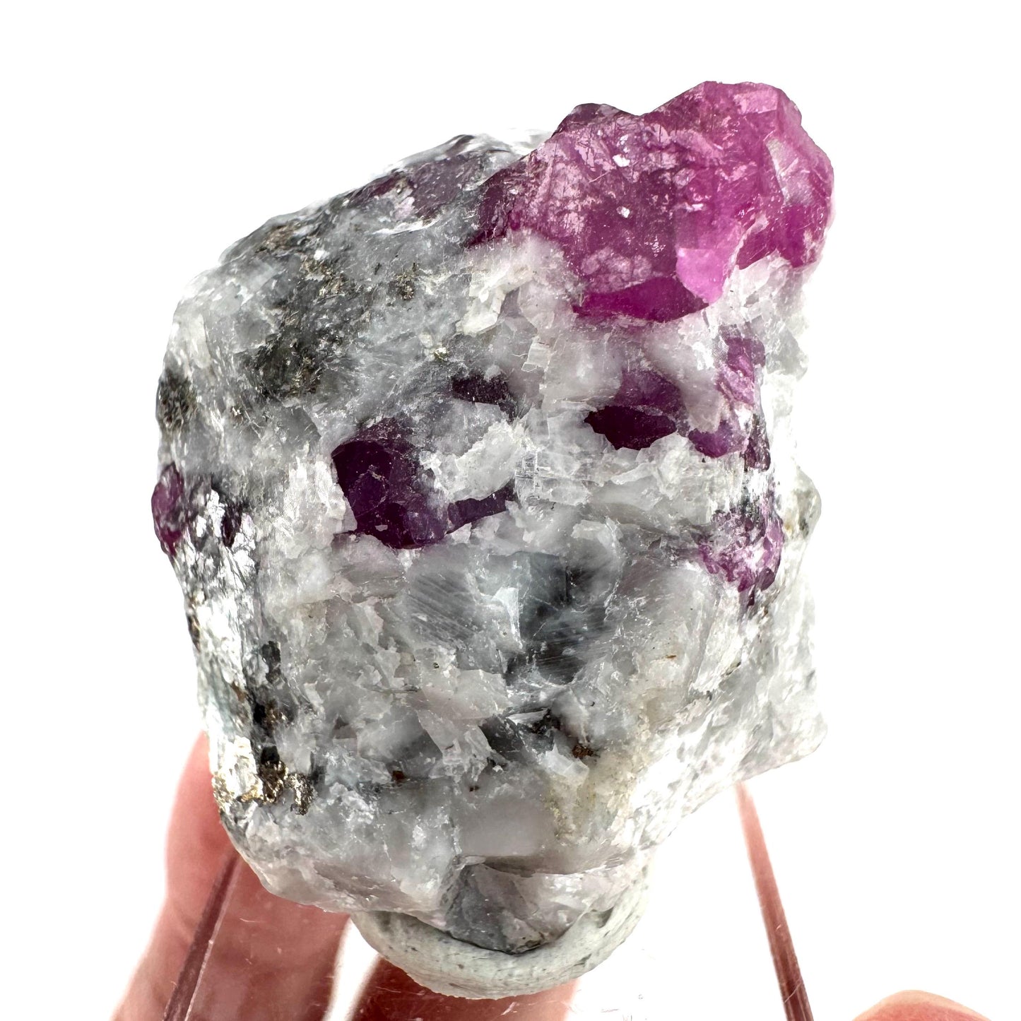 Ruby on Matrix | Natural crystal cluster, UV reactive, raw mineral specimen from Pakistan