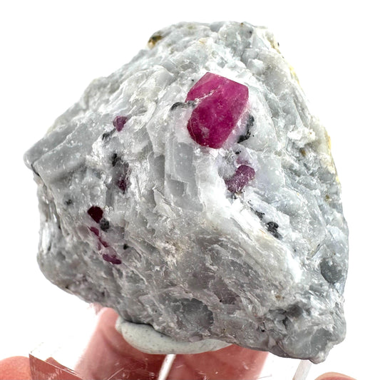 Ruby on Matrix | Natural crystal cluster, UV reactive, raw mineral specimen from Pakistan