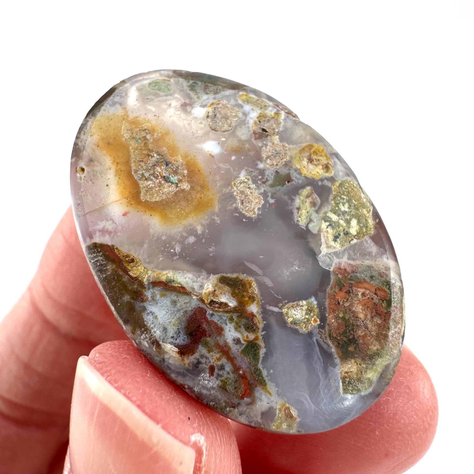 Plume Agate Cabochon | Landscape Picture Gemstone