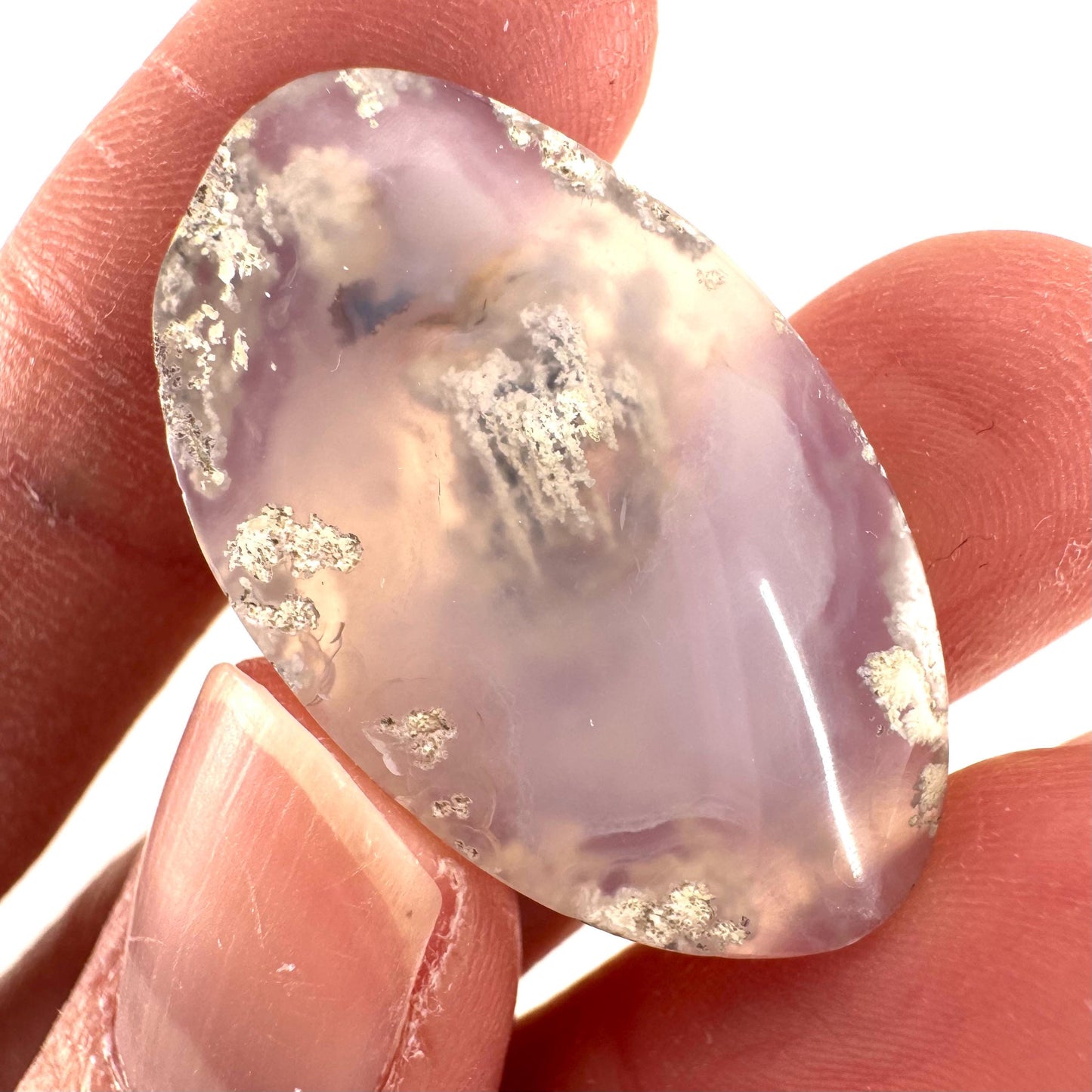 Plume Agate Cabochon | Landscape Picture Gemstone