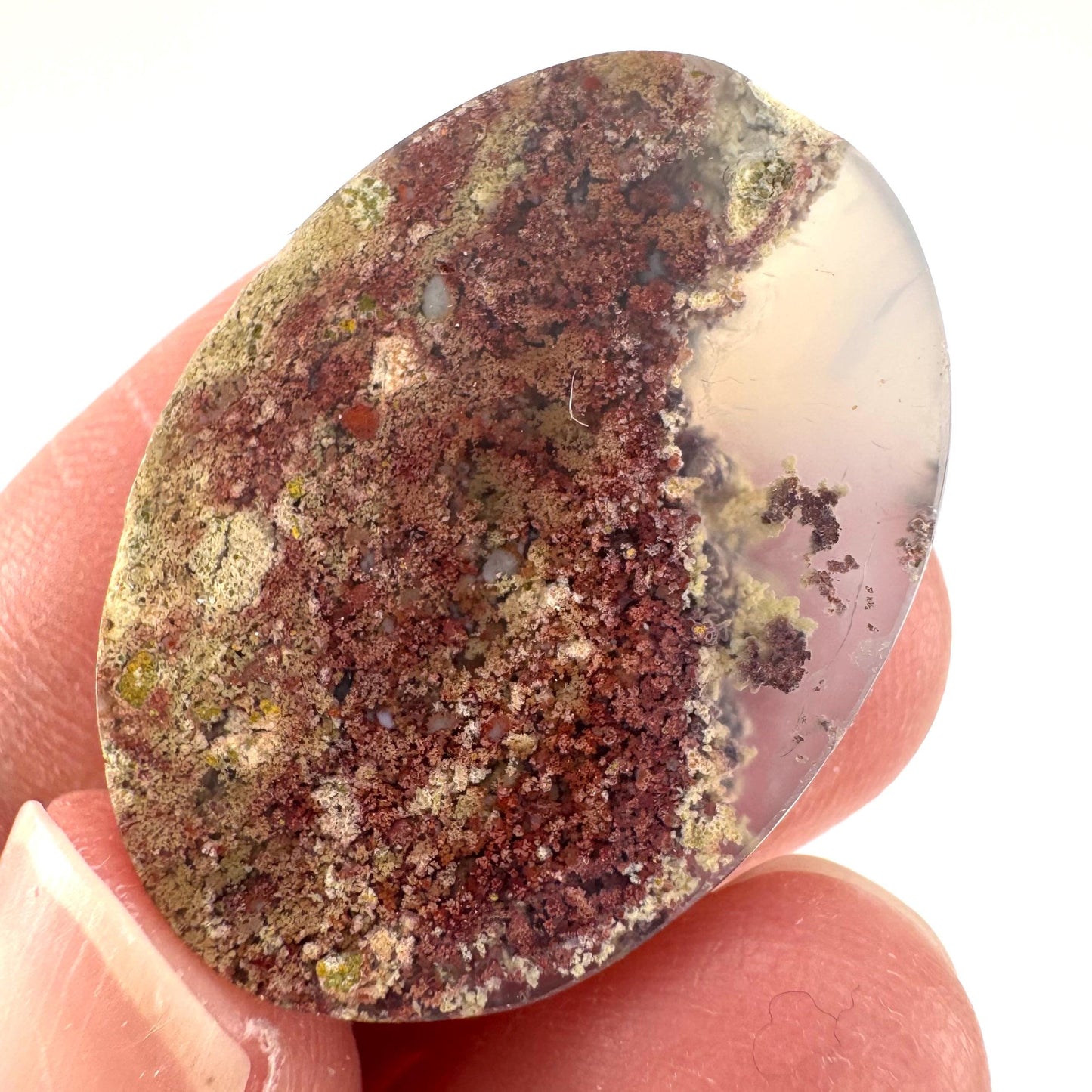 Plume Agate Cabochon | Landscape Picture Gemstone