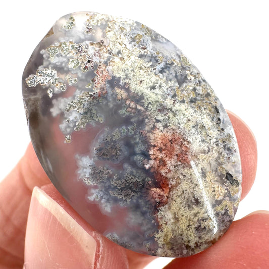 Plume Agate Cabochon | Landscape Picture Gemstone