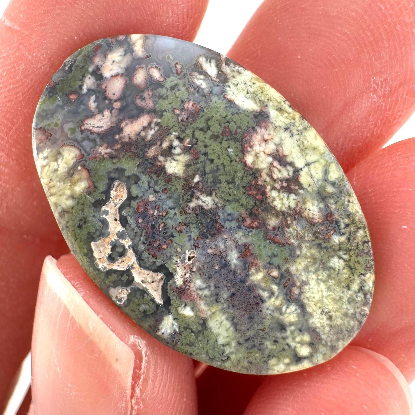 Plume Agate Cabochon | Landscape Picture Gemstone