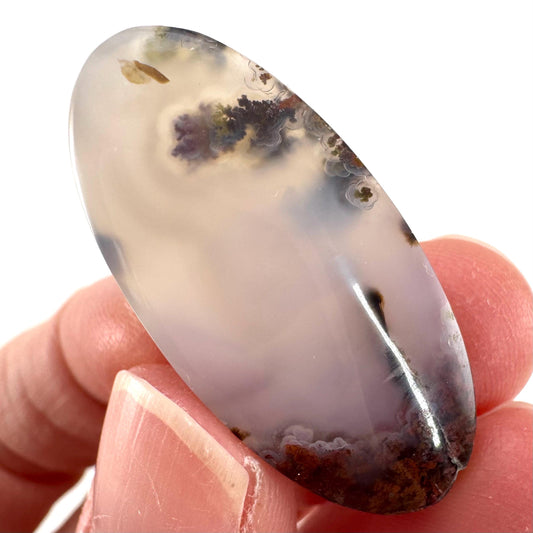 Plume Agate Cabochon | Landscape Picture Gemstone
