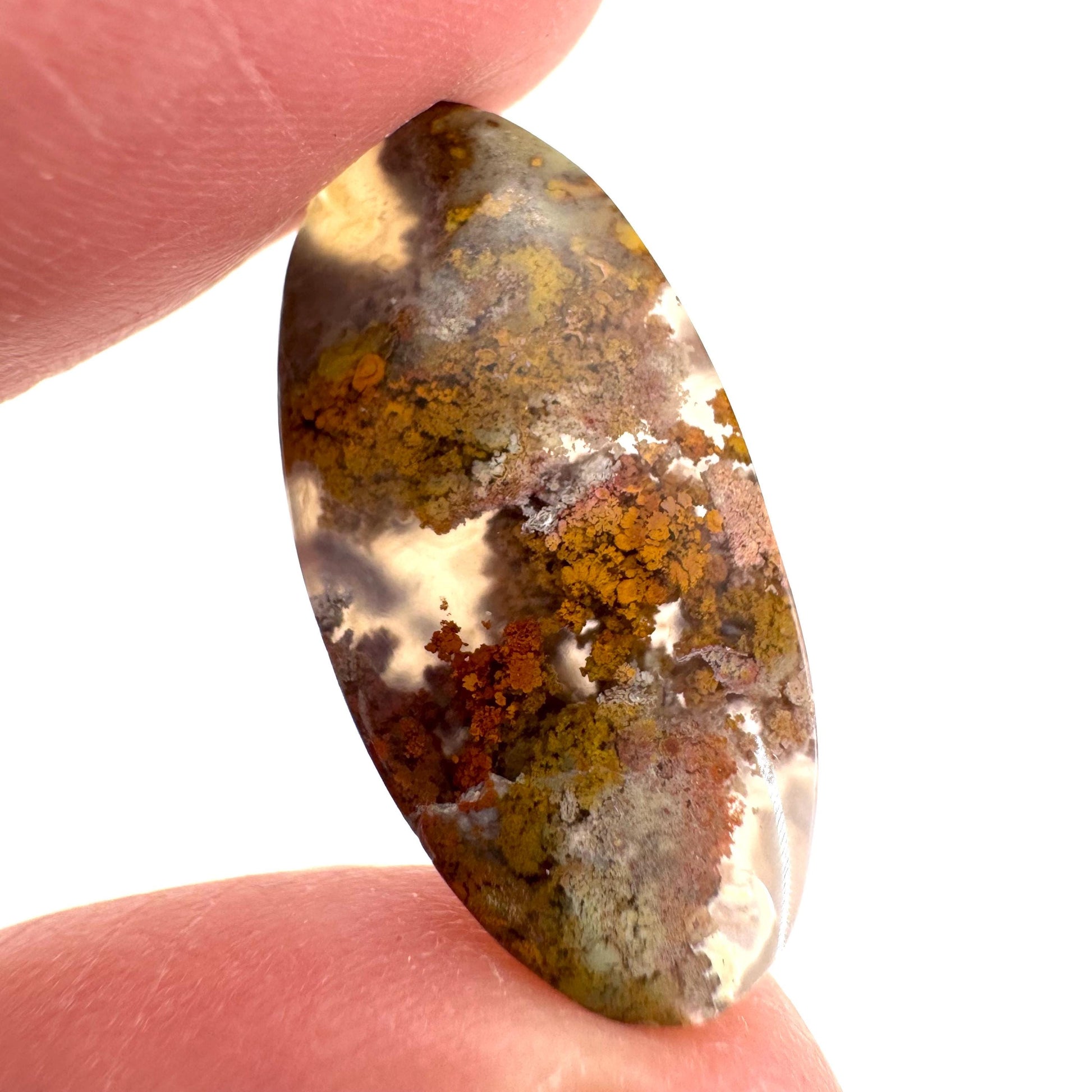 Plume Agate Cabochon | Landscape Picture Gemstone