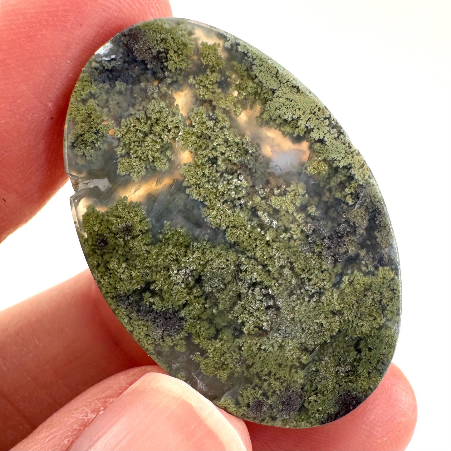 Plume Agate Cabochon | Landscape Picture Gemstone