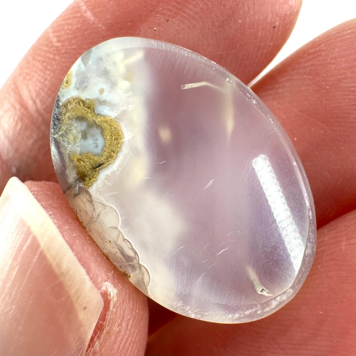 Plume Agate Cabochon | Landscape Picture Gemstone