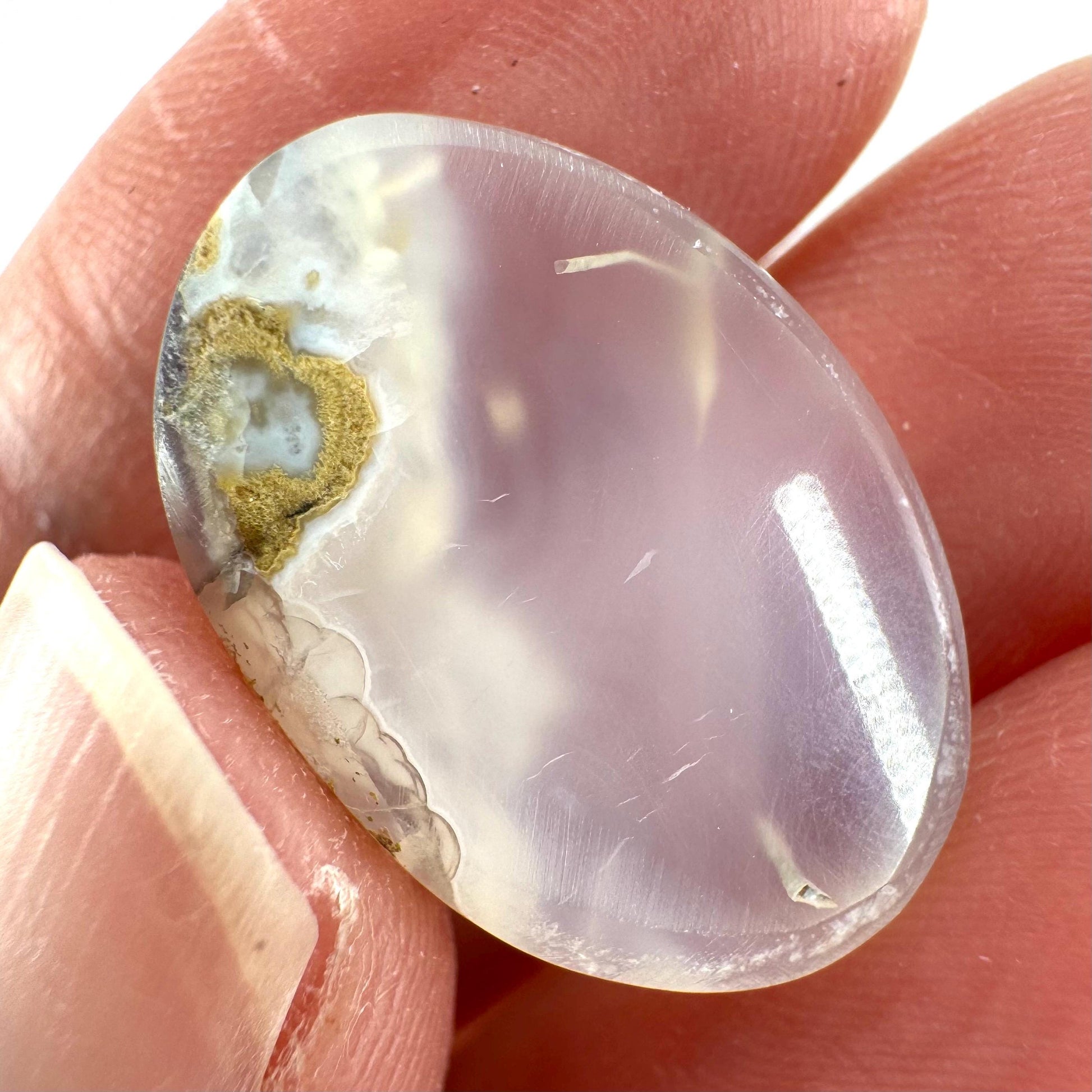 Plume Agate Cabochon | Landscape Picture Gemstone