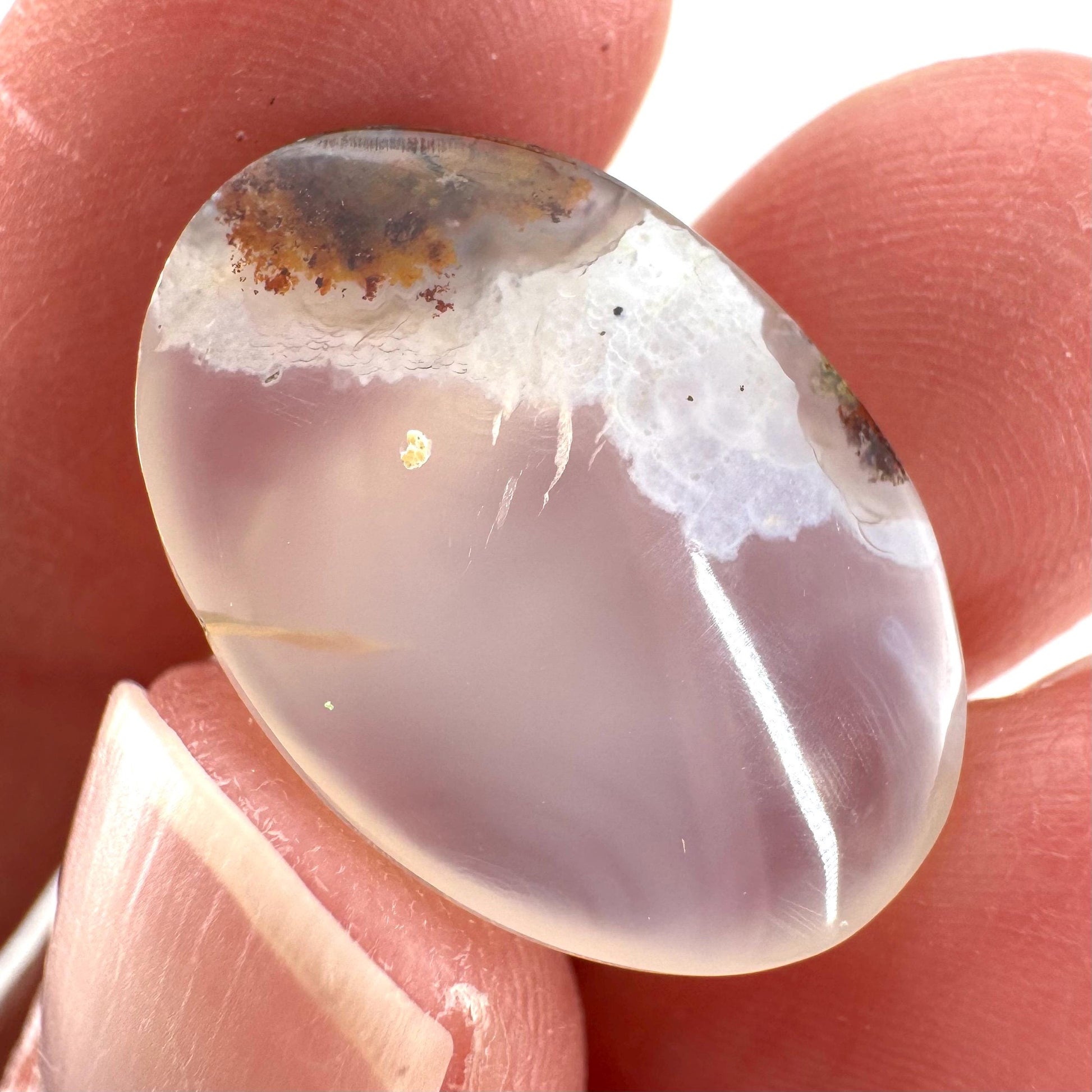 Plume Agate Cabochon | Landscape Picture Gemstone