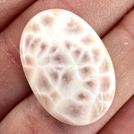 Pink Natrolite Cabochon | Natural Gemstone