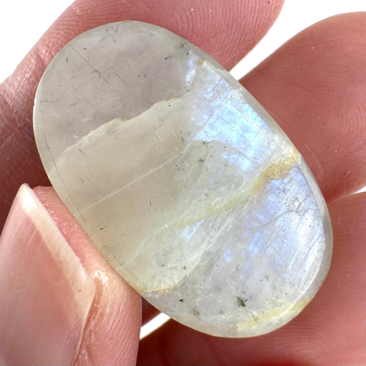 Flashy Garnierite Cabochon | Madagascar Moonstone Gemstone