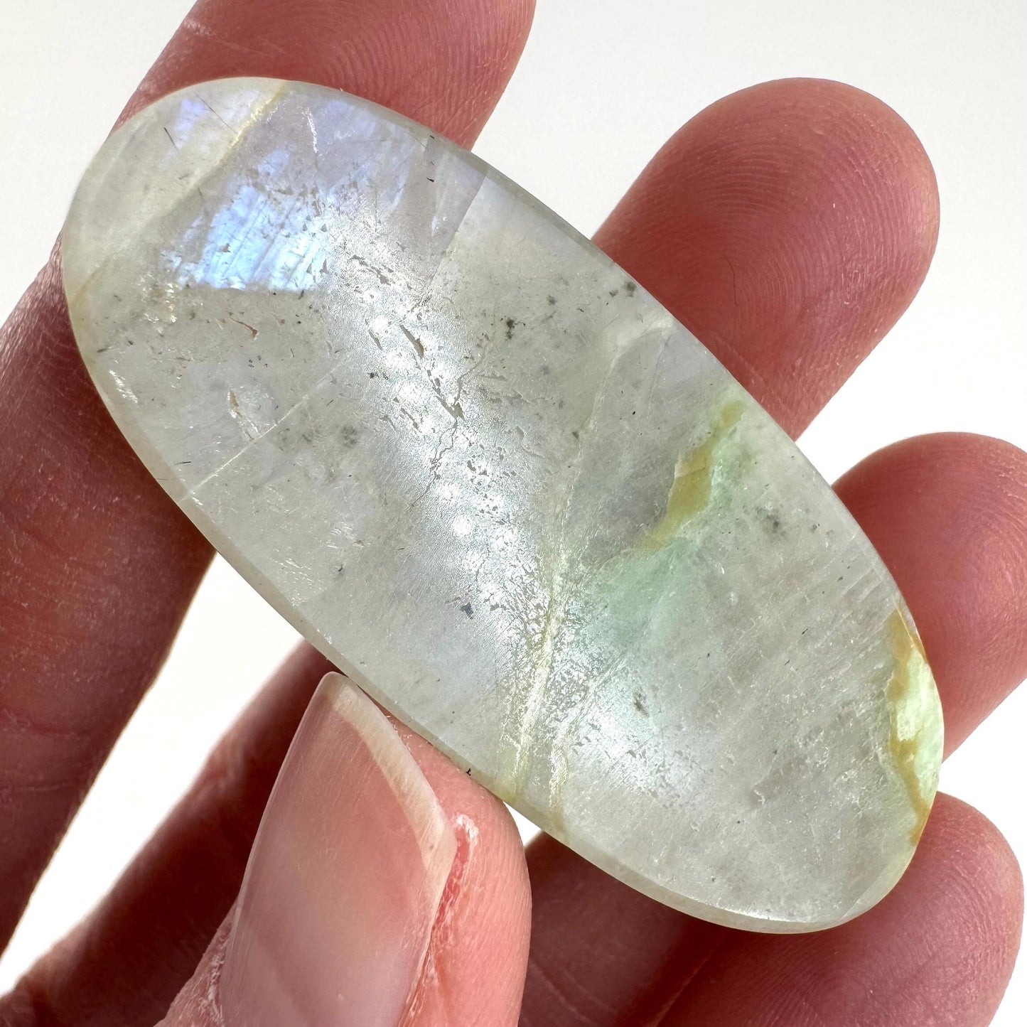 Flashy Garnierite Cabochon | Green Moonstone Gemstone