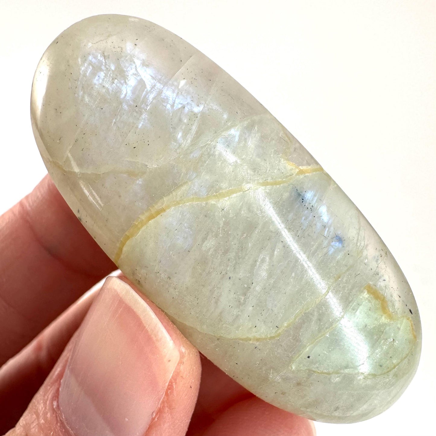 Flashy Garnierite Cabochon | Madagascar Moonstone Gemstone