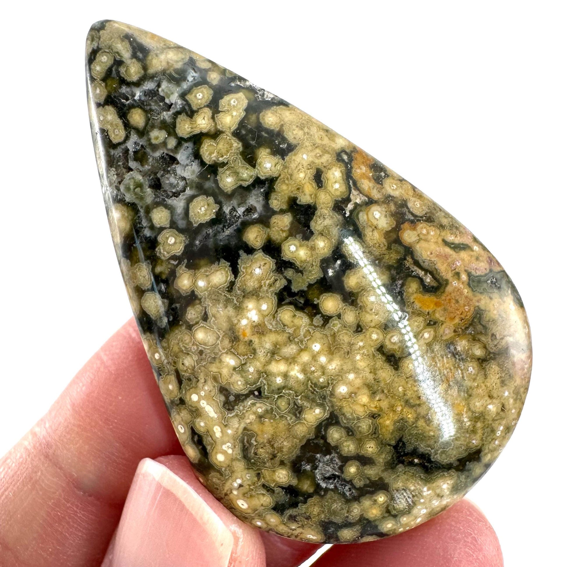 Orbicular Ocean Jasper Cabochon | Natural Gemstone