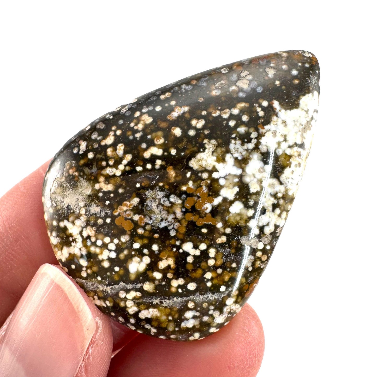 Orbicular Ocean Jasper Cabochon | Natural Gemstone