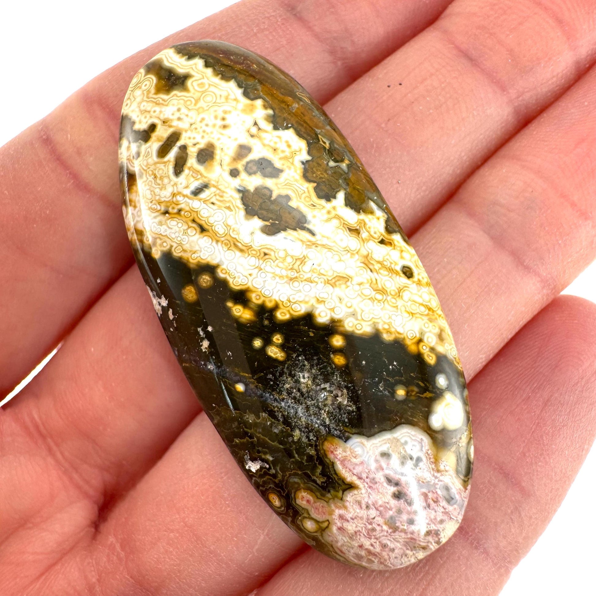 Orbicular Ocean Jasper Cabochon | Natural Gemstone
