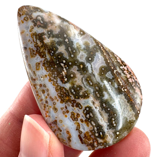 Orbicular Ocean Jasper Cabochon | Natural Gemstone