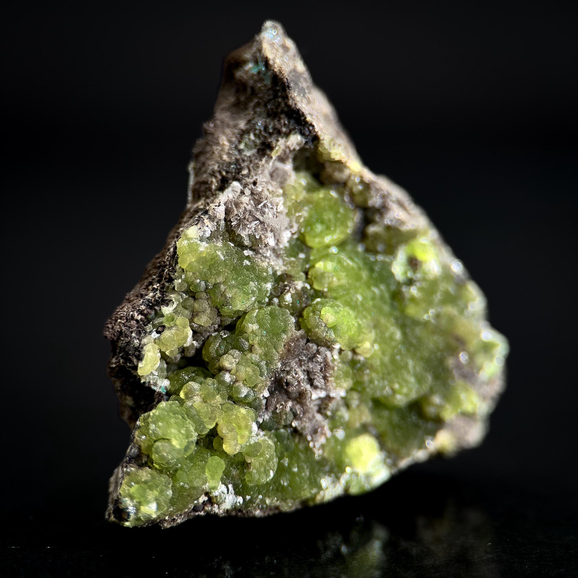 Cuprian Smithsonite | green crystal, rare mineral specimen from Tsumeb, Namibia