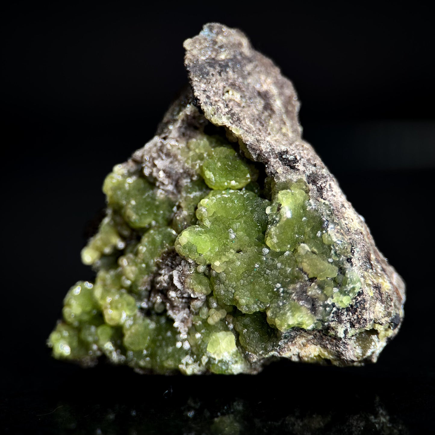 Cuprian Smithsonite | green crystal, rare mineral specimen from Tsumeb, Namibia
