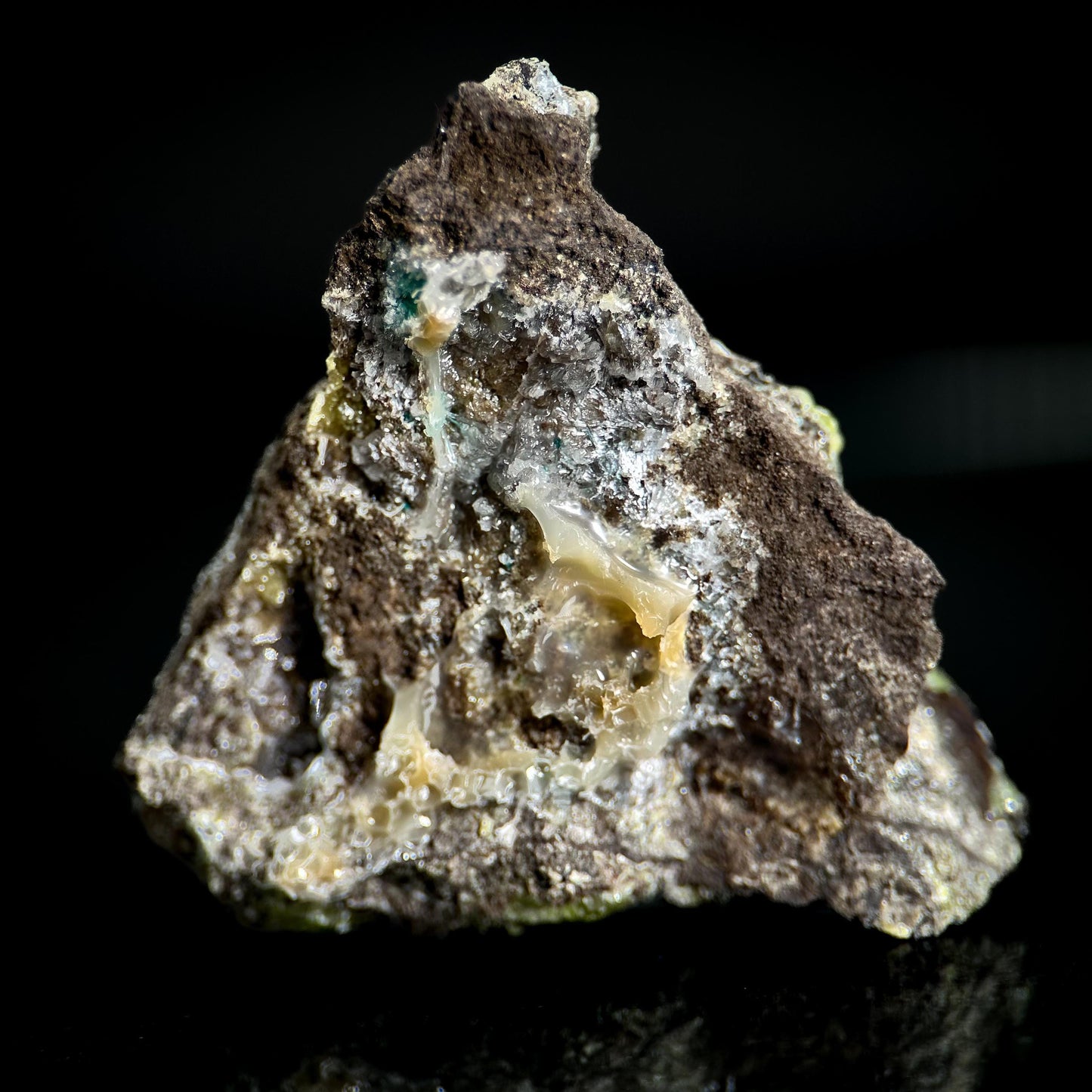 Cuprian Smithsonite | green crystal, rare mineral specimen from Tsumeb, Namibia