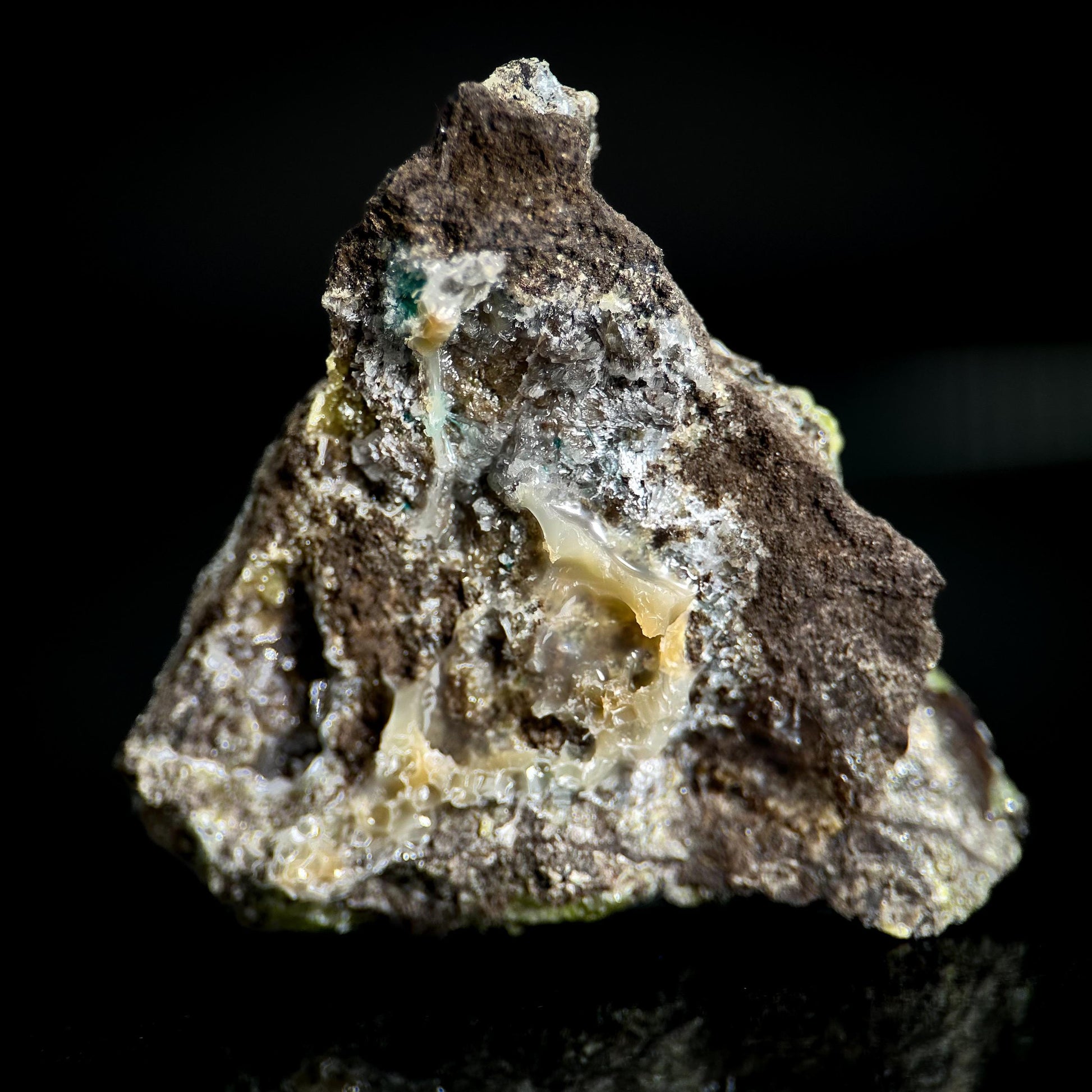 Cuprian Smithsonite | green crystal, rare mineral specimen from Tsumeb, Namibia
