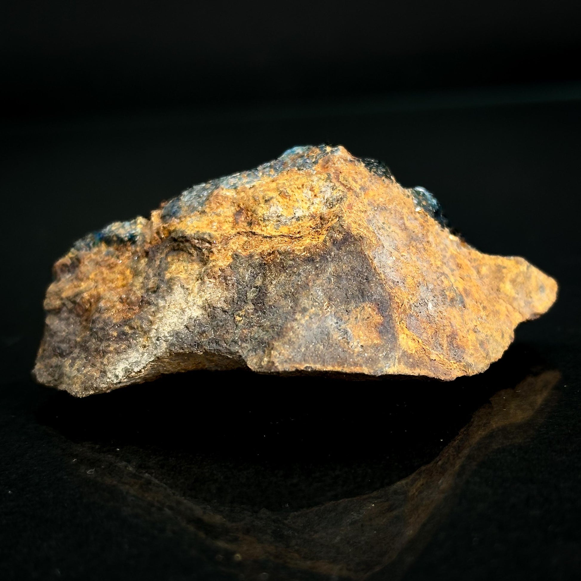 Lazulite with Siderite | blue crystal, rare mineral specimen from Canada