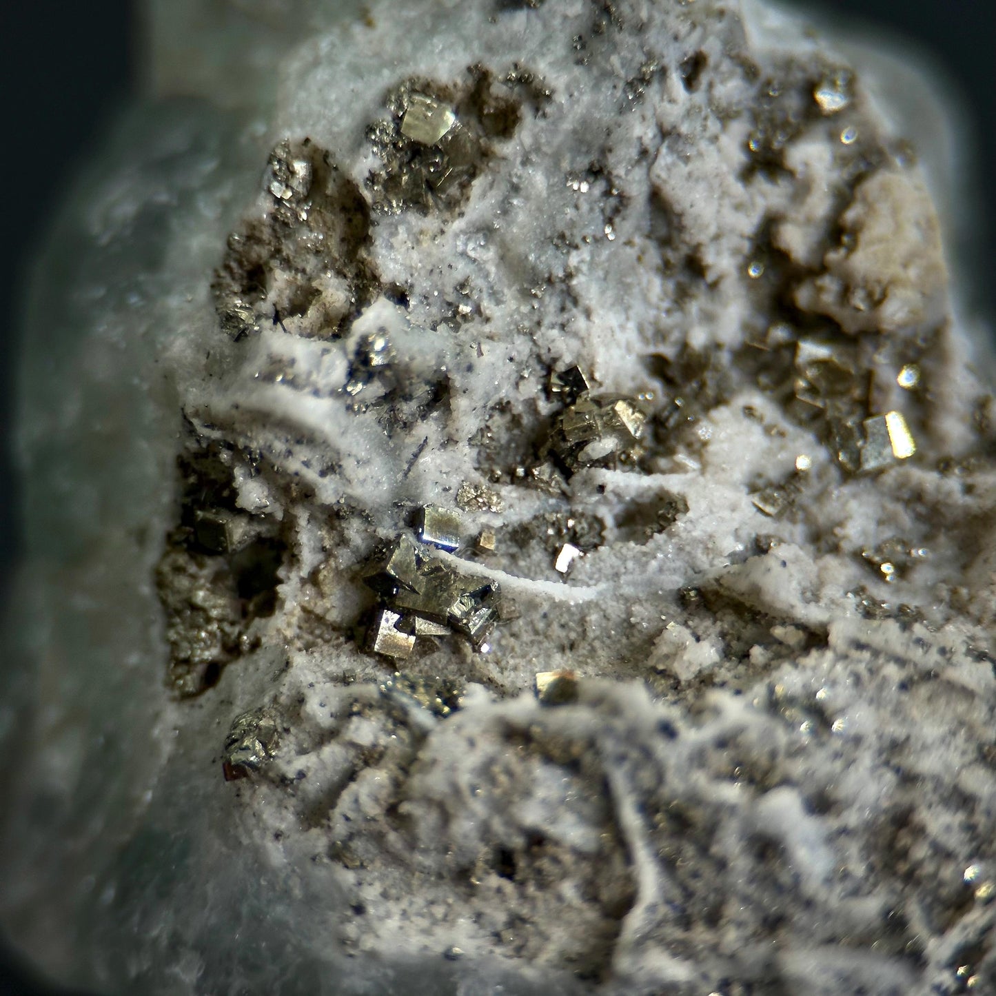 Fluorite w/ Pyrite & Quartz | natural green crystal cluster, mineral specimen from Canada