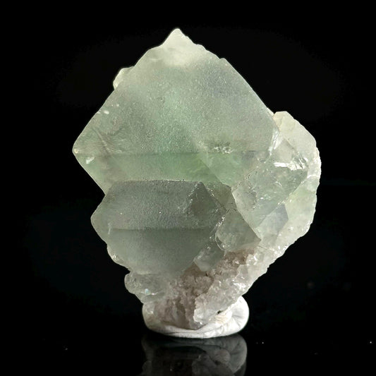 Fluorite w/ Pyrite & Quartz | natural green crystal cluster, mineral specimen from Canada